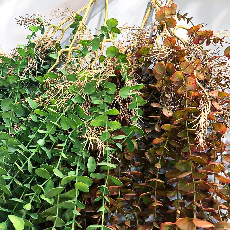 104cm Fake Eucalyptus Rattan Artificial Plants Vine Plastic Tree Branch Wall Hanging Leafs For Home Garden Outdoor Wedding Decor