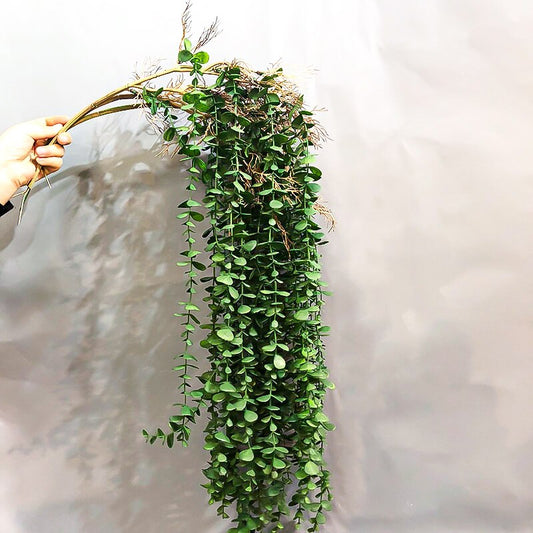104cm Fake Eucalyptus Rattan Artificial Plants Vine Plastic Tree Branch Wall Hanging Leafs For Home Garden Outdoor Wedding Decor
