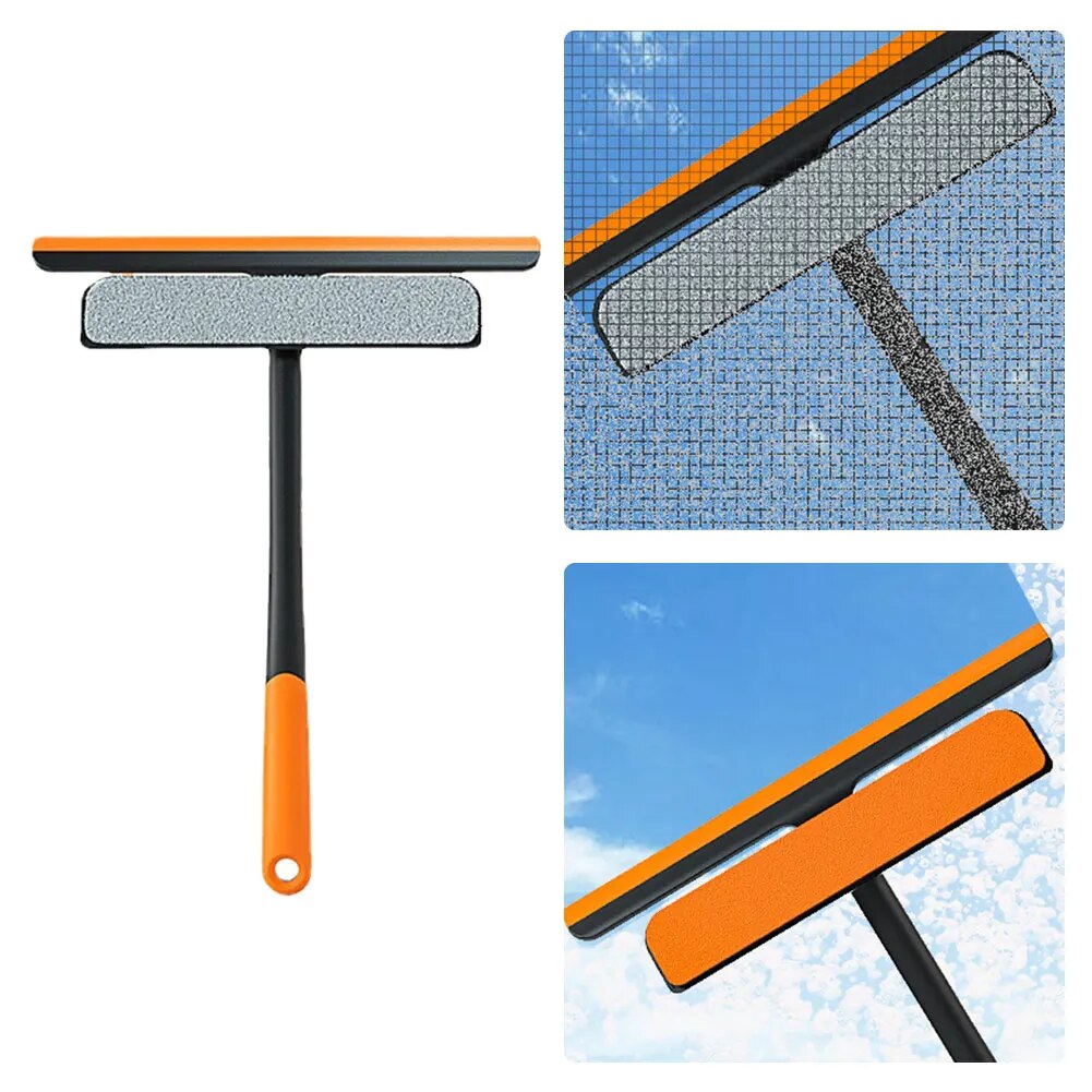 Shower Squeegee Glass Clean Scraper Washing Wiper Hanger Floor Window Cleaning Household Water Wall Hanging Mirror with Handle