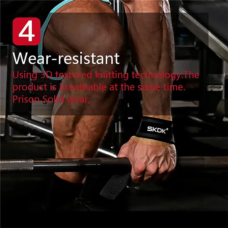 Weightlifting Wrist Straps Strength Training Adjustable Non-slip Gym Fitness Lifting Strap Wrist Support Sports Grip Band