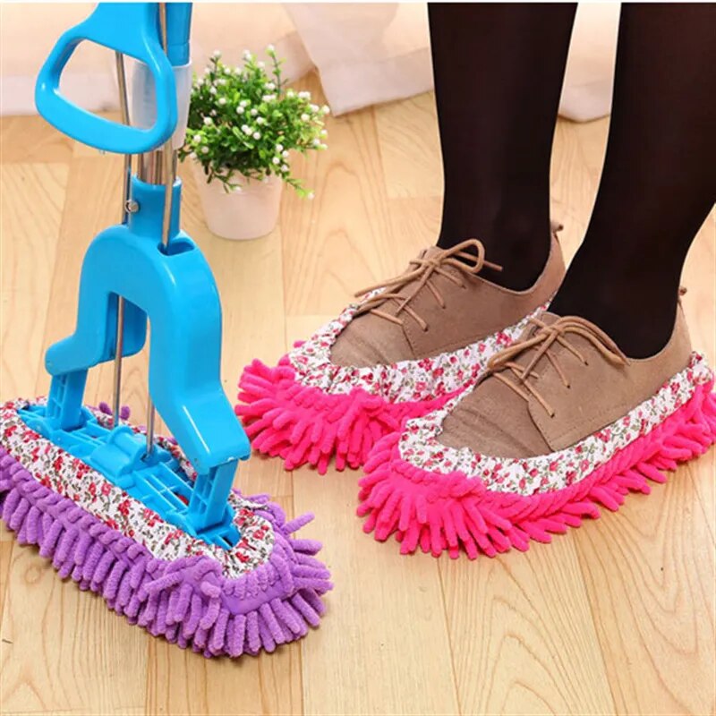 1PC Multifunction Floor Dust Cleaning Slippers Shoes Lazy Mopping Shoes Home Bathroom Floor Cleaning Micro Fiber Cleaning Shoes