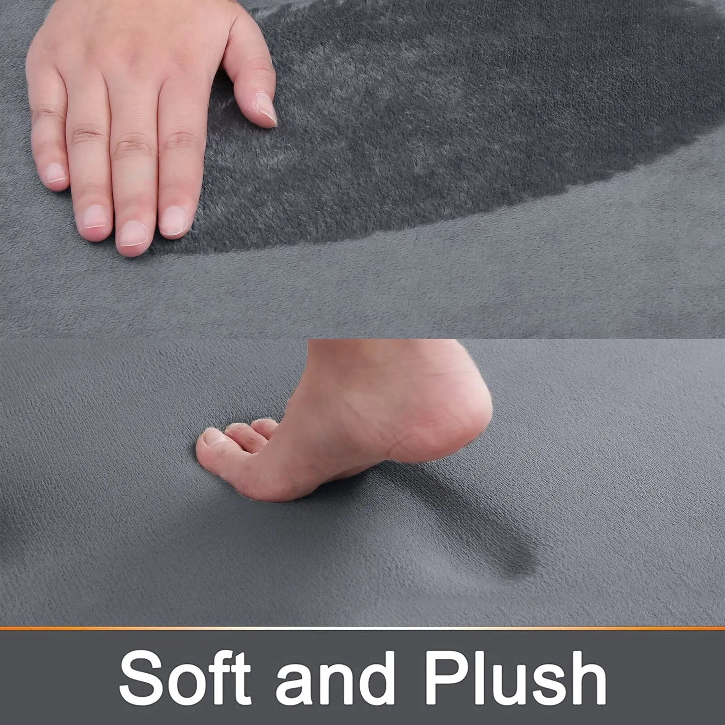 Olanly Silicone Bath Mat Non-Slip Shower Bathroom Rug Memory Foam Carpet Soft Foot Mat Stone Floor Super Absorbent Quick Dry Rug