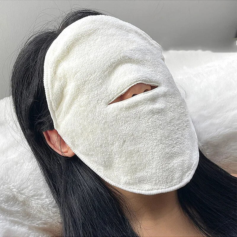 Hot Compress Towel Long Staple Cotton Wet Compress Face Towel Opens Skin Pore Hot Compress Face Towel Facial Skin Care 24x24.5CM